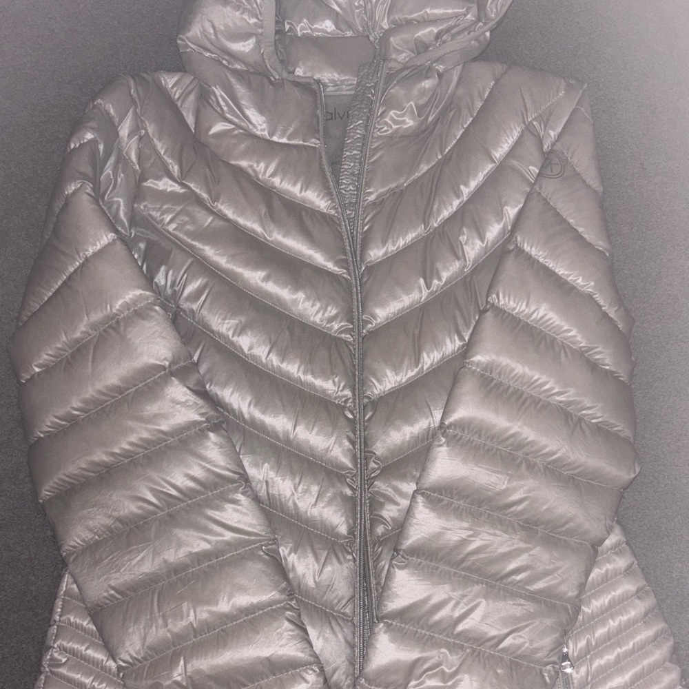 Calvin Klein Women's Metallic Puffer Jacket